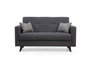 Atelier Del Sofa Polya - Sofá cama de 2 plazas Gris oscuro